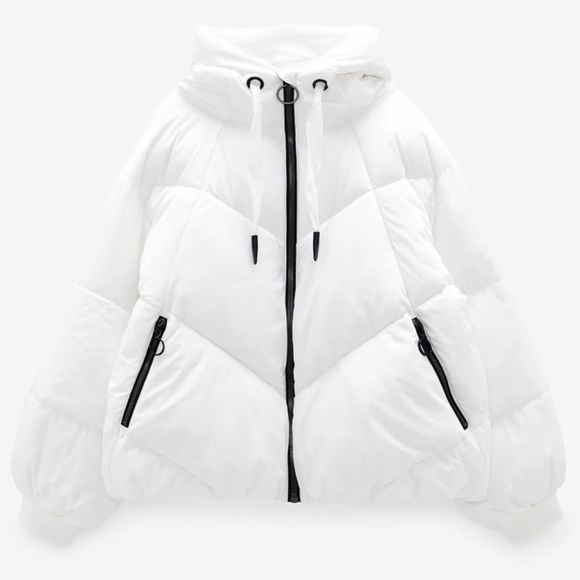 Zara Jackets & Coats Zara Water Repellent Puffer Jacket White Poshmark